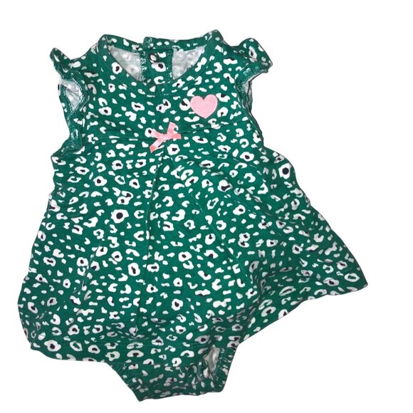 Baby Girls Rompers 2 Pc Set Carters & Bon Bébé 0-3 Mo Floral Leopard Cotton - Picture 9 of 13